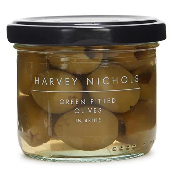 Harvey Nichols Green Pitted Olives in Brine 100g