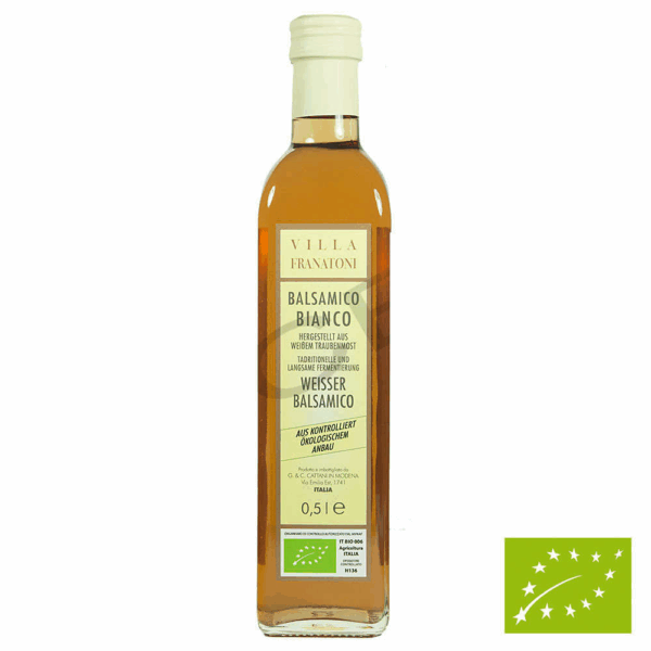 Bio Bianco Villa Franatoni Premium - Cattani - 500 ml Balsamique Blanc Bio weißer Balsamique