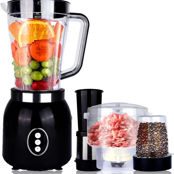 blender mixeur électrique 4 en 1 600W noir Vendos85