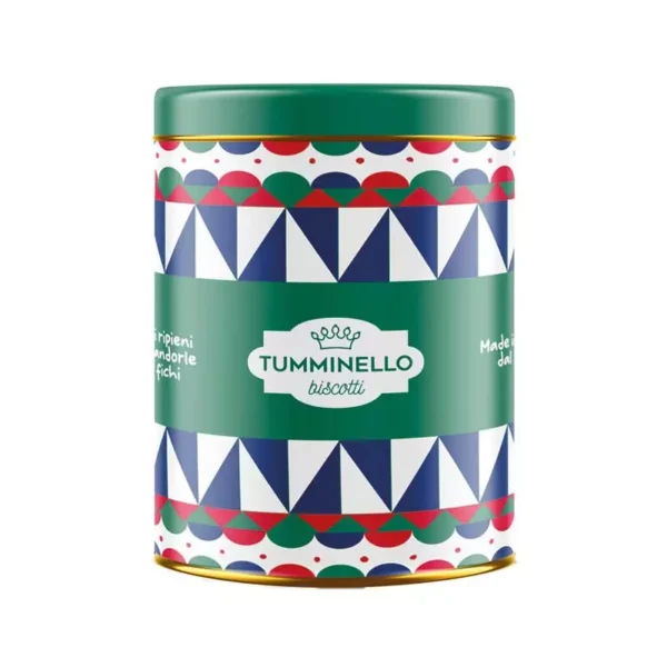Aci Tin Box with assorted Sicilian biscuits Cosi Chini with Figs and Zuccotti with Almonds 250 gr
