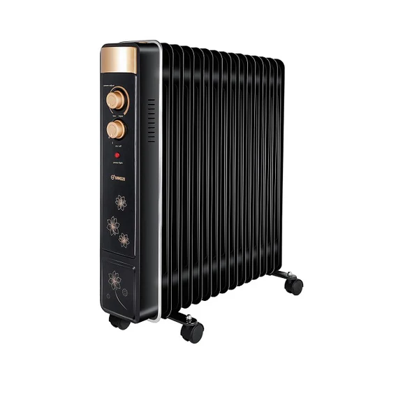 Radiateur Bain d’Huile 2000W avec Thermostat Réglable noir Vendos85