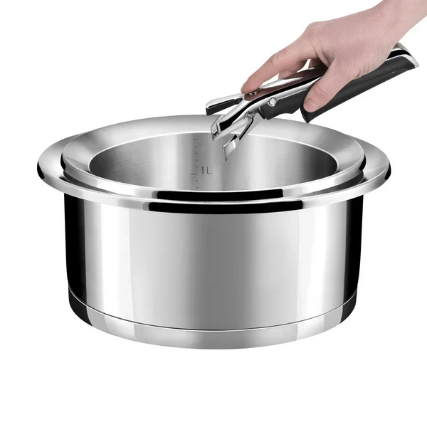 Ycône - Lot de 2 casseroles avec poignée amovible Cuisinox