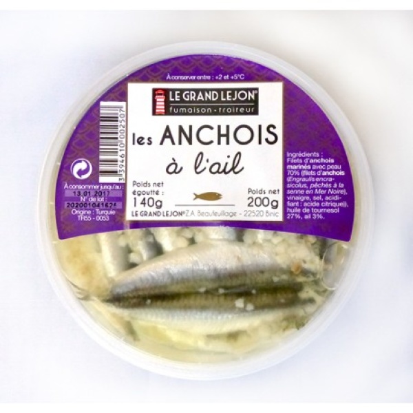 ANCHOIS MARINÉS À L'AIL