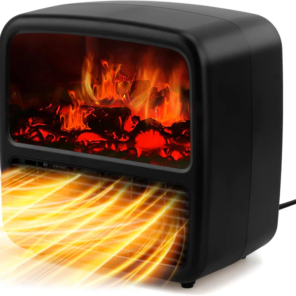 Chauffage D'appoint Economique 1000W 1500W noir Vendos85