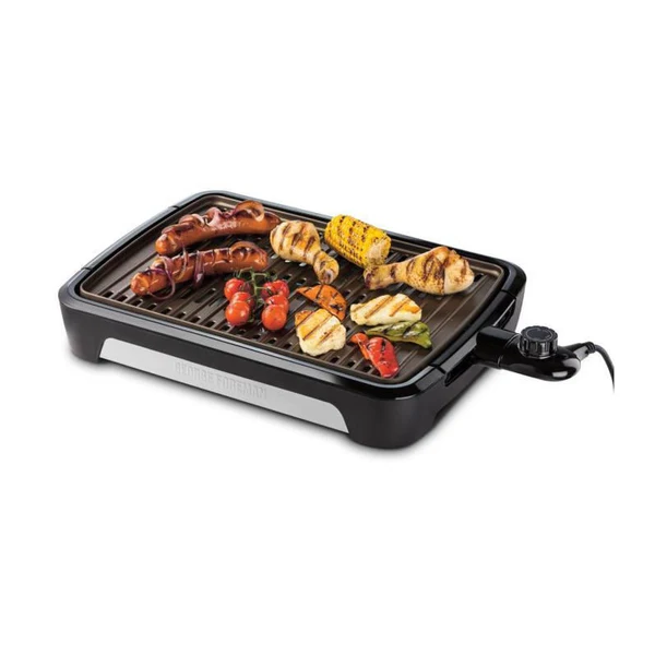 George Foreman 25850-56 Barbecue Grill Sans Fumee Interieur Exterieur, Plaques Amovibles George Foreman