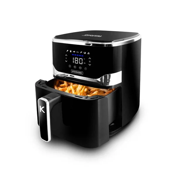 Friteuse à air noire 5,5L avec 1 bac et 7 programmes AIRMED55 Kitchencook