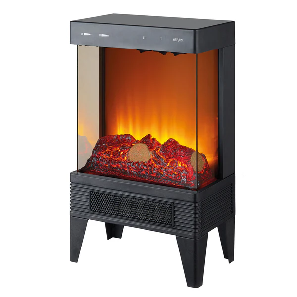 Cheminée électrique en acier noir 2kW Purline