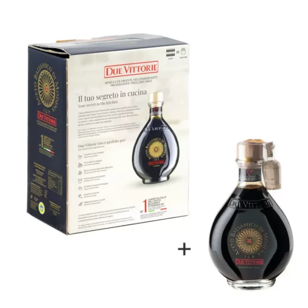 Balsamic Vinegar of Modena PGI Due Vittorie Oro Bag in Box 3 lt and Glass Bottle with doser cork 250 ml