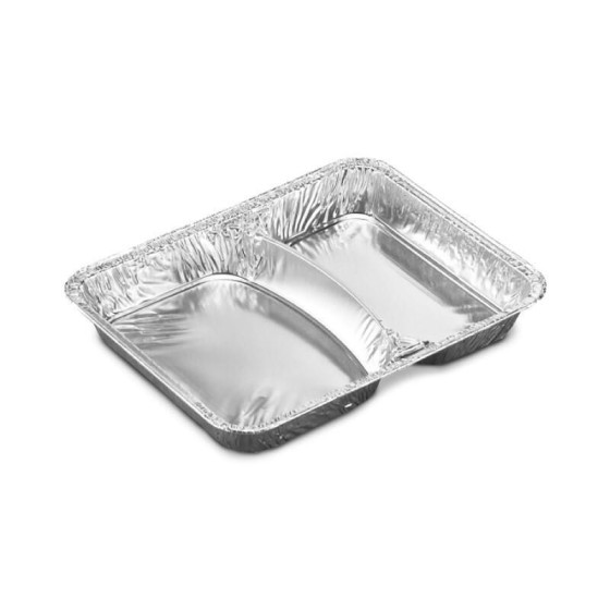 Barquette aluminium 2 compartiments 725 ml (PC2) - par 100