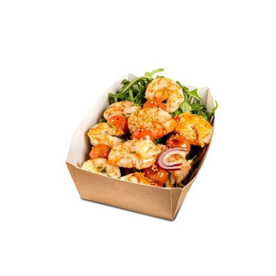 Barquette kraft brun sans couvercle 1200 ml - par 100