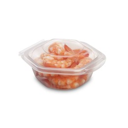 Barquette plastique transparente avec couvercle 1350 ml - par 25