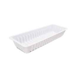 Barquette plastique blanche CAISSIPACK 2 pieds - par 250