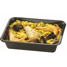 Barquette plastique CPET noire scellable 1000 ml - par 320