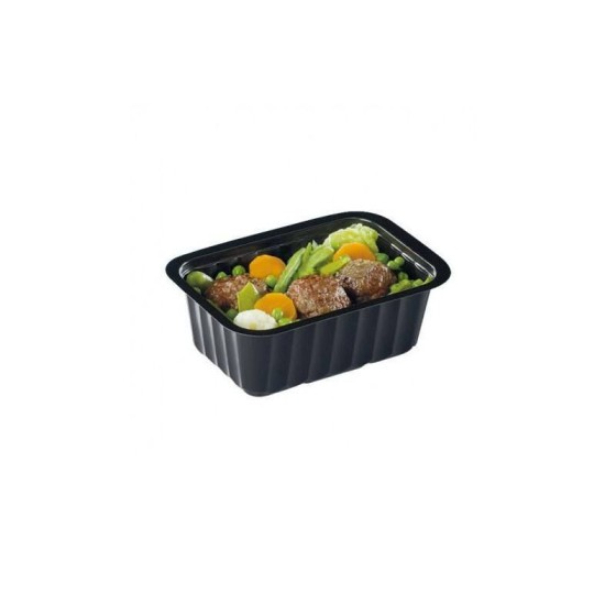 Barquette plastique noire scellable 375 ml - par 100