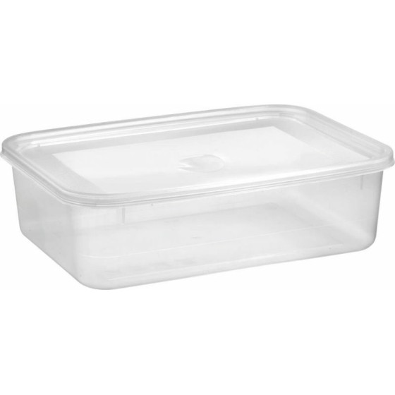 Barquette plastique PP transparente avec couvercle 750 ml - par 200