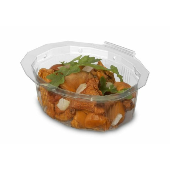 Barquette plastique transparente à couvercle Multipack 370 ml - par 420