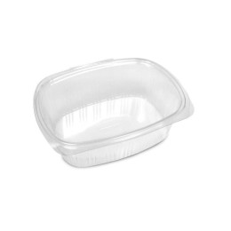Barquette plastique transparente avec couvercle attenant Standipack 1500 ml - par 200
