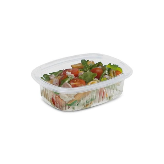 Barquette plastique transparente avec couvercle attenant Standipack 500 ml - par 500