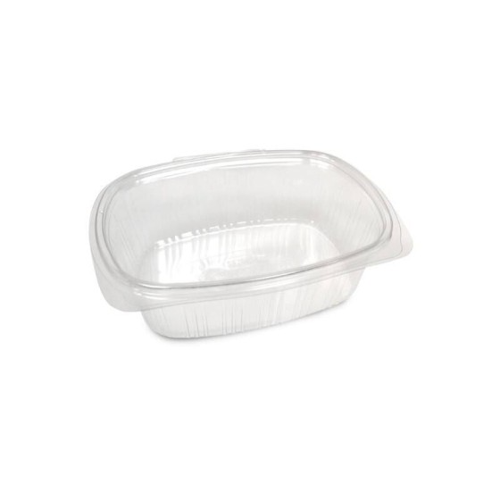 Barquette plastique transparente avec couvercle attenant Standipack 750 ml - par 400
