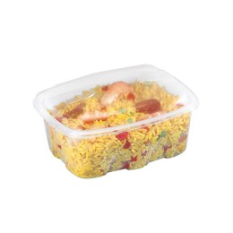 Barquette plastique transparente avec couvercle indépendant Archipack 1000 ml - par 480