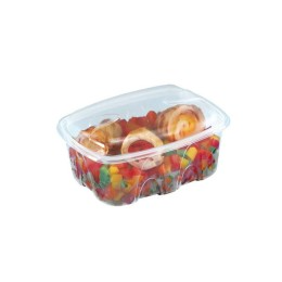 Barquette plastique transparente avec couvercle indépendant Archipack 500 ml - par 480