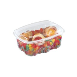 Barquette plastique transparente avec couvercle indépendant Archipack 750 ml - par 480