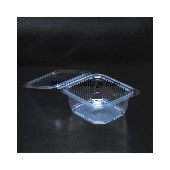Barquette plastique transparente avec couvercle Optipack 500 ml - par 600