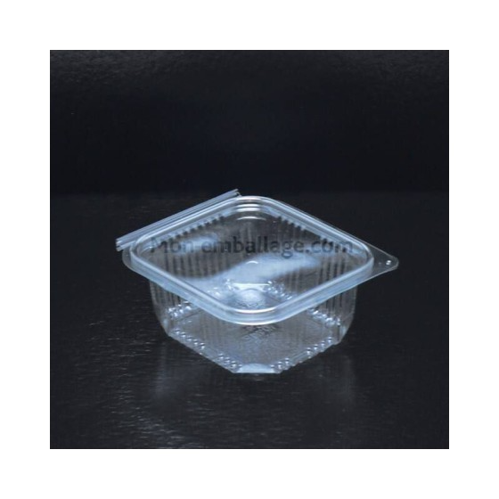 Barquette plastique transparente avec couvercle Optipack 500 ml - par 600