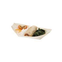 Barquette rectangulaire en bois   Les barquettes rectangulaires en bois sont parfaites pour la présentation de vos apéritifs et mignardises.  Cette barquette écologique est conçu en bois de pin ce qui la rend 100 % biodégradable et compostable.  De plus, son design en forme de bateau ravira vos convives par son élégance.    Les points forts de cette barquette en bois :   Pratique avec son petit format Robuste, avec sa composition en bois de pin Écologique car 100 % biodégradable et compostable Design en forme de bateau   La barquette rectangulaire en bois : élégante, écologique et pratique   La barquette alimentaire biodégradable d'un format de 11 x 7 x 2 cm est idéale pour la présentation et la dégustation de mignardise et d'apéritif.  Cette barquette biodégradable rectangulaire enchantera vos convives lors de mariages ou de cocktails avec son aspect écologique et son design en bateau.    Caractéristiques :    Longueur : 11 cm Largeur : 7 cm Hauteur : 2 cm Matière : bois de pin Couleur : naturel Conditionnement : paquet de 100 barquettes rectangulaires en bois