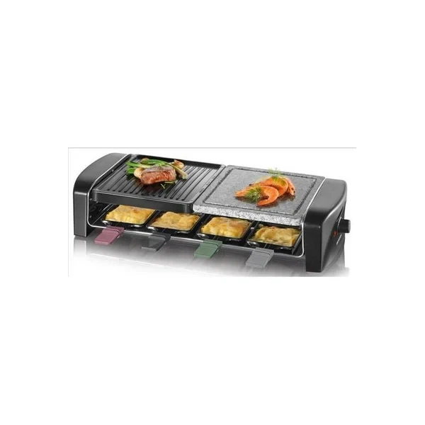 Rg 9645 - Raclette/grill/pierre à Griller - 1400 W - Noir Severin