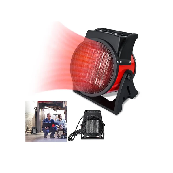 Chauffage soufflant céramique PTC 2000W noir rouge Vendos85