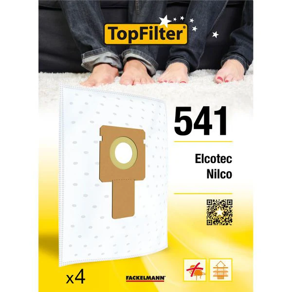 Lot de 4 sacs aspirateur pour Hoover et Elcotec Premium TopFilter