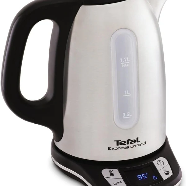 bouilloire électrique de 1,7L sans fil avec écran LCD 2400W noir gris Tefal