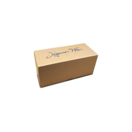 Boîte à bûche kraft "Joyeuses fêtes" 30 x 11 x 11 cm - par 25