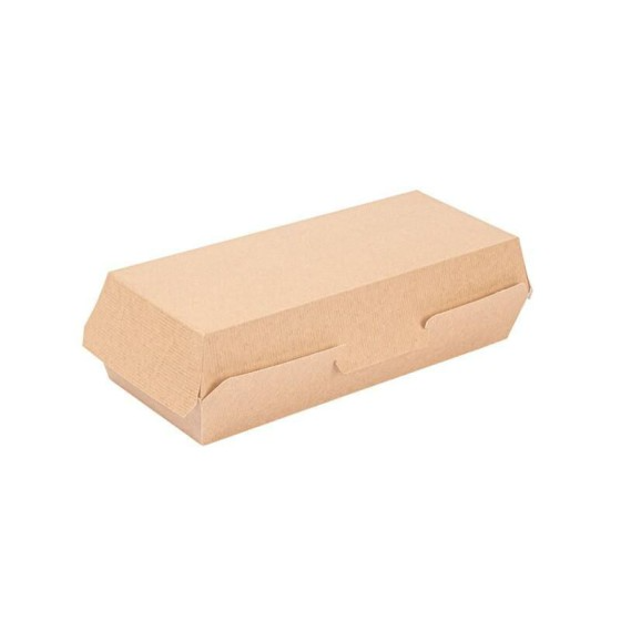 Boîte alimentaire rectangulaire kraft brun 2000 ml - par 50