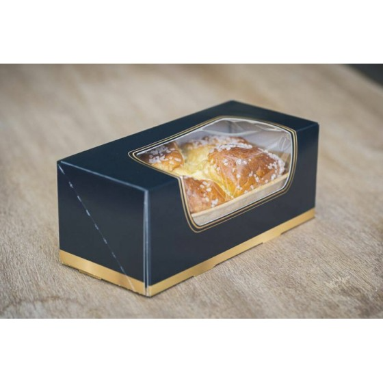 Boîte carton noire avec fenêtre 20 x 11 x 10 cm - par 25