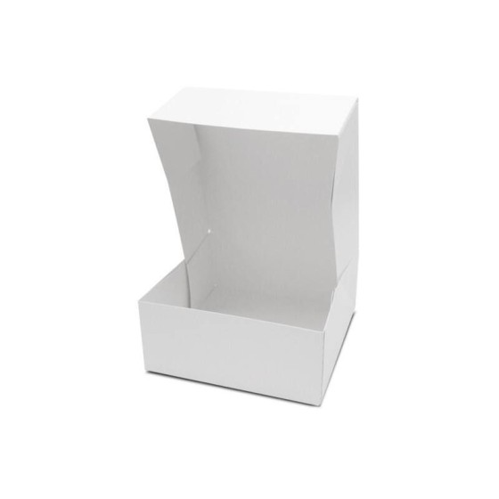 Boîte pâtissière carton blanche 14 x 14 x 6 cm - par 50