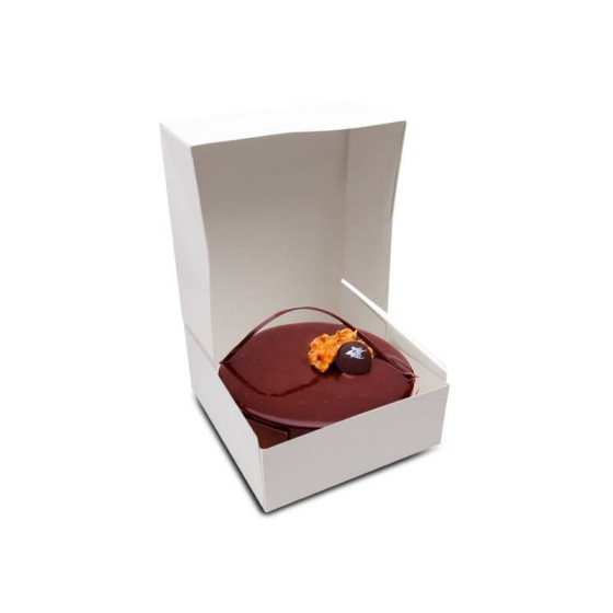 Boîte pâtissière carton blanche 16 x 16 x 8 cm - par 50