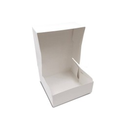 Boîte pâtissière carton blanche 18 x 18 x 8 cm - par 50