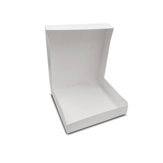 Boîte pâtissière carton blanche 23 x 23 x 5 cm - par 50