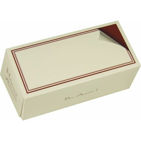 Boîte pâtissière carton "Votre Artisan" 19 x 19 x 8 cm - par 50