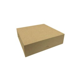 Boîte pâtissière kraft brun 20 x 20 x 5 cm - par 50