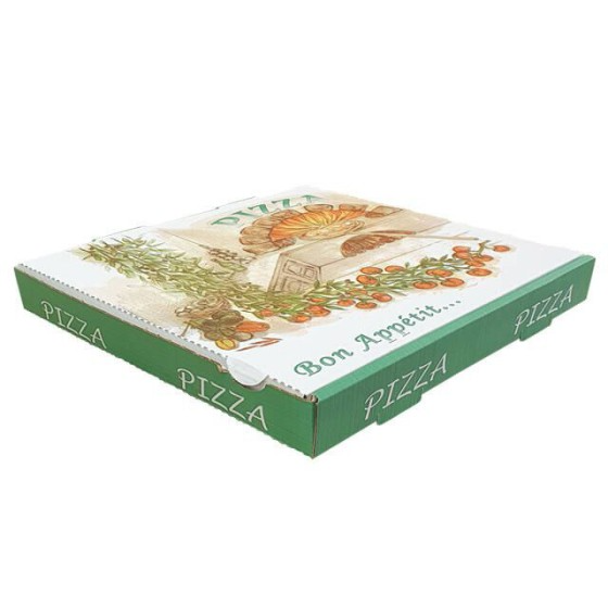 Boîte pizza carton à coins droits "Olives" 40 x 40 x 4 cm - par 100 (Copy)