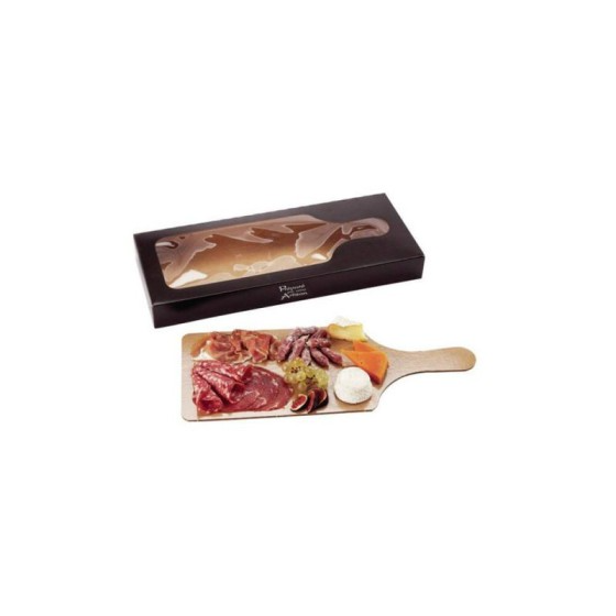 Boîte plancha noire avec fenêtre et planche carton ingraissable 45,5 x 10 x 5 cm - par 20
