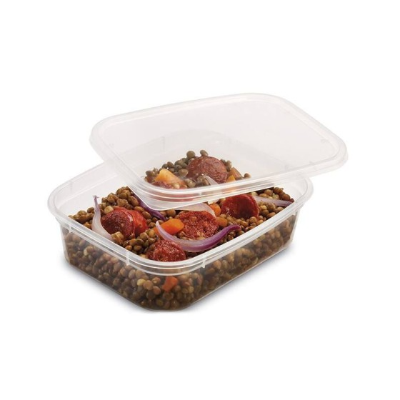 Boîte plastique transparente avec couvercle Prestipack 600 ml - par 300
