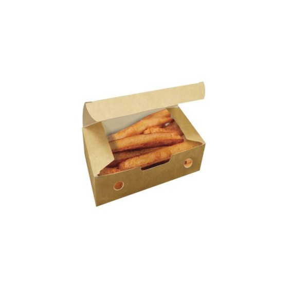 Boîte refermable kraft brun ingraissable 11,5 x 7,2 x 4,3 cm - par 750