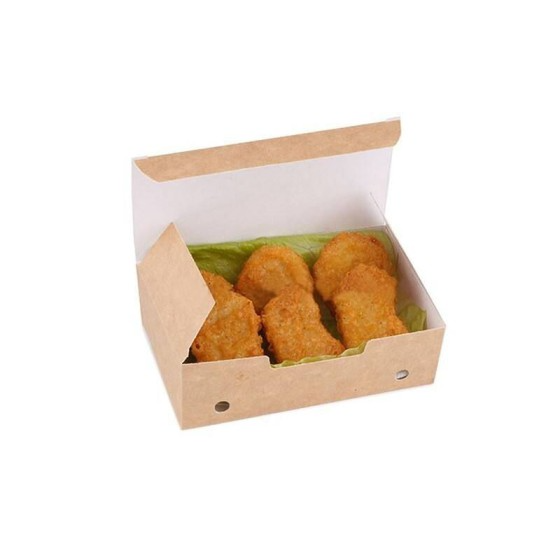 Boîte refermable kraft brun ingraissable 14,5 x 9 x 4,5 cm - par 450