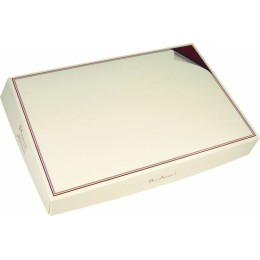 Boîte traiteur carton ivoire et bordeaux 42 x 28 x 6 cm - par 25