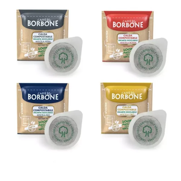 Borbone Coffee tasting kit : 200 assorted blend ESE Paper Pods 44 mm