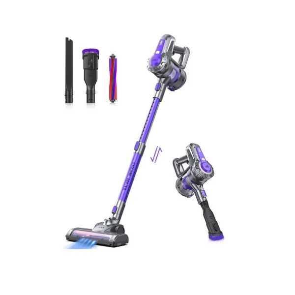Aspirateur Balai sans Fil 4 en 1 160W violet gris Vendos85